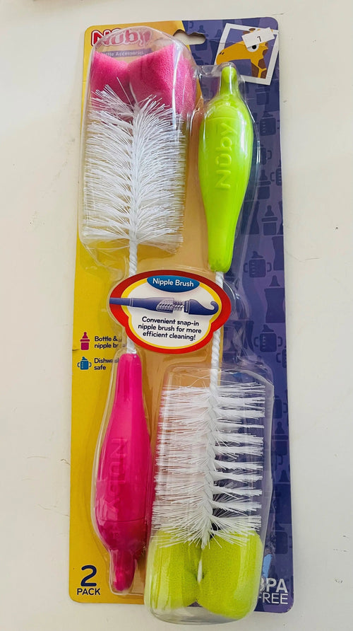 Nuby Bottle & Nipple Brush 2 pack Nuby