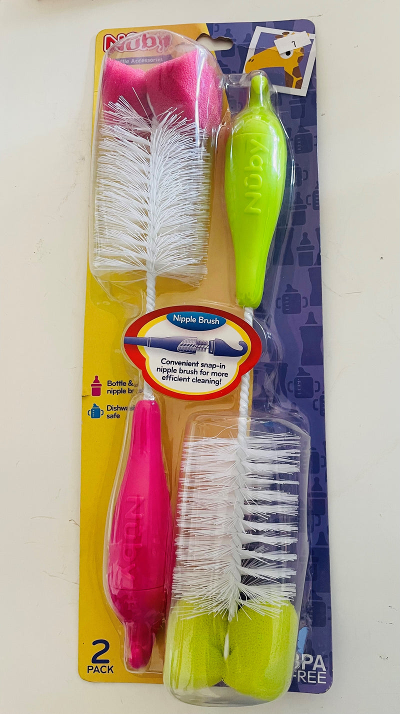 Nuby Bottle & Nipple Brush 2 pack