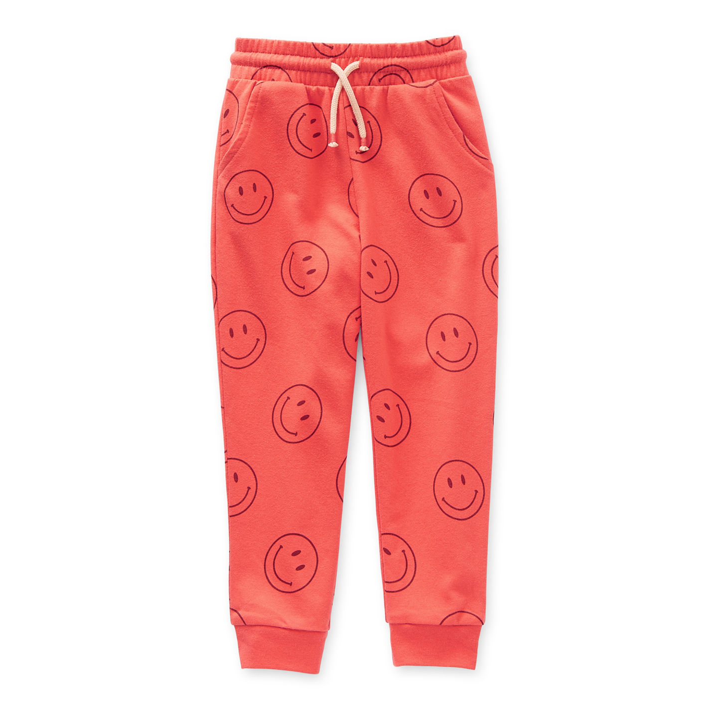 Okie Dokie Toddler Boys Smiley Face Cuffed Jogger Pant