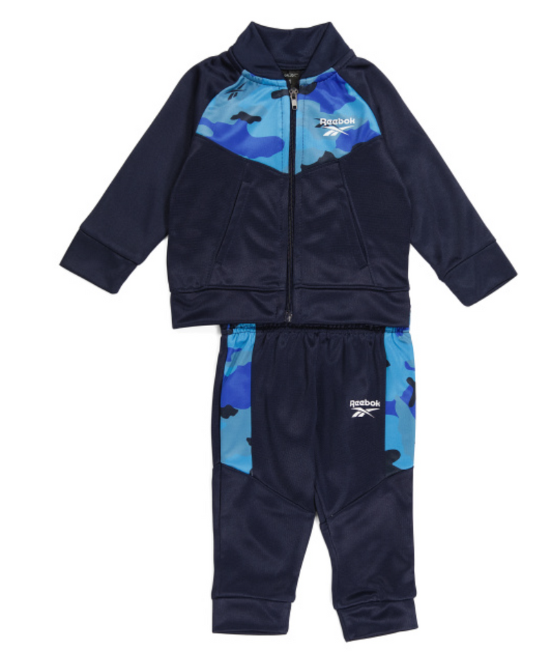 REEBOK Little Boy 2pc Camo Track Jacket And Jogger Set