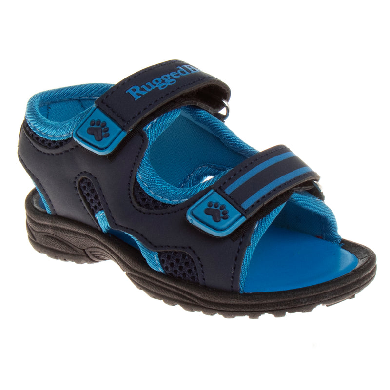 Rugged Bear Blue 2 strap sandals